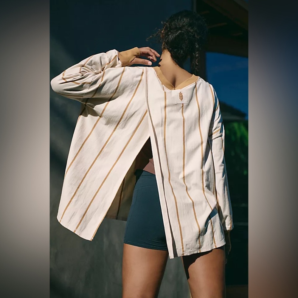 Free People FP Movement Home Game Stripe Layer Top